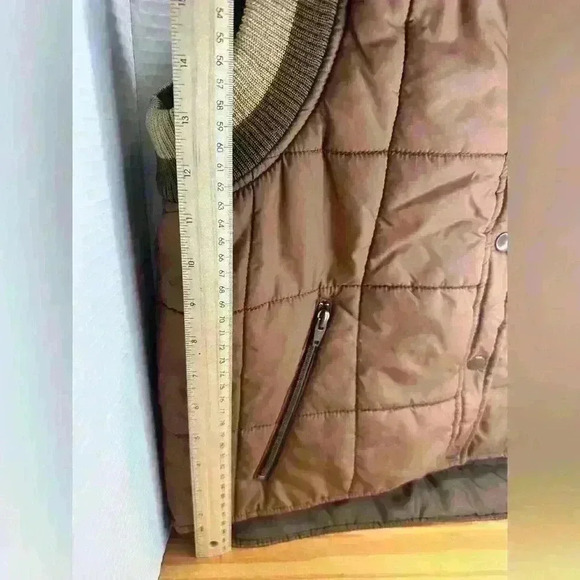 Vintage Polyester Brown Sears Puffer Vest Mens Medium - Picture 2 of 9